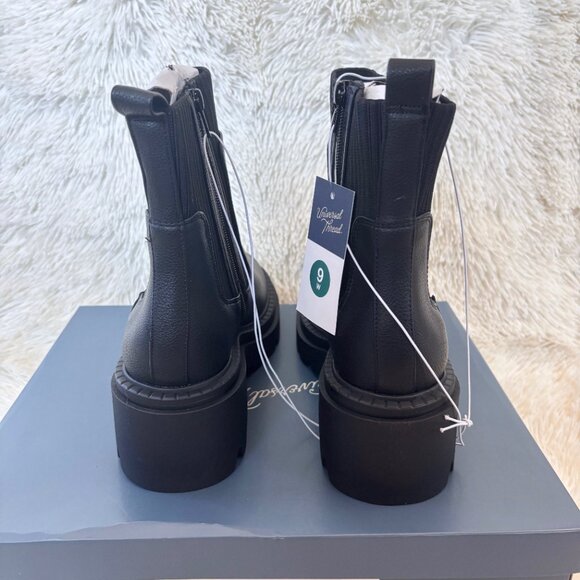 NWT Universal Thread Women's Kyrie Chunky Heel Ankle Sock Black Boots 9 Wide - Picture 11 of 14